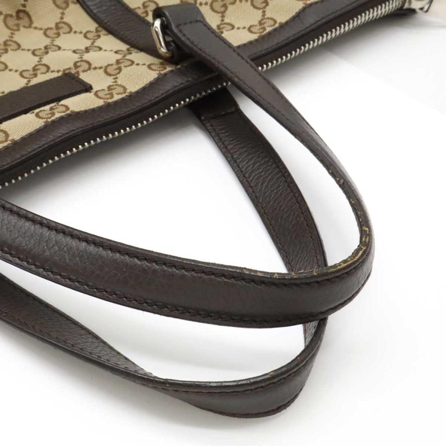 GUCCI グッチ GGキャンバス トートバッグ ラージトート ショルダーバッグ カーキベージュ ダークブラウン シルバー金具 アウトレット品 | GUCCI | 03