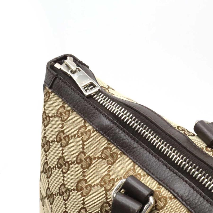 GUCCI グッチ GGキャンバス トートバッグ ラージトート ショルダーバッグ カーキベージュ ダークブラウン シルバー金具 アウトレット品 | GUCCI | 04