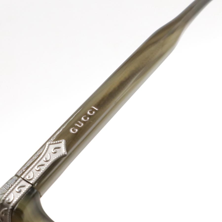 GUCCI グッチ サングラス アイウェア ボストンシェイプ スモークレンズ カーキ系マーブル シルバー金具 GG0071S | GUCCI | 04