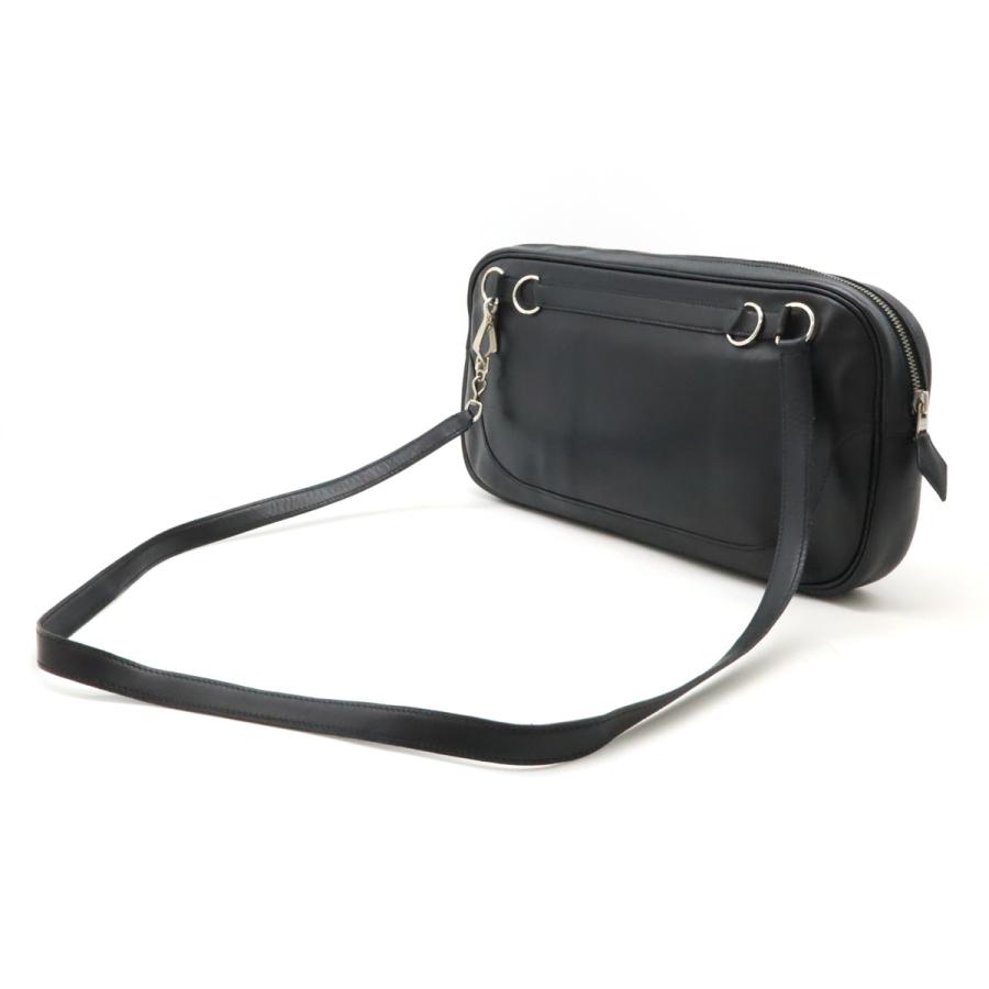 HERMES エルメス ショルダーバッグ 斜め掛け カーフ レザー ブラック 黒 シルバー金具 | HERMES | 01