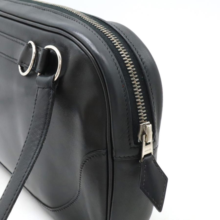 HERMES エルメス ショルダーバッグ 斜め掛け カーフ レザー ブラック 黒 シルバー金具 | HERMES | 03