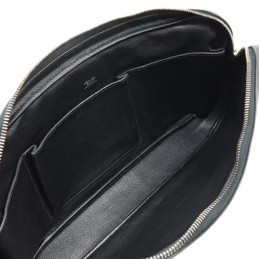 HERMES エルメス ショルダーバッグ 斜め掛け カーフ レザー ブラック 黒 シルバー金具 | HERMES | 04