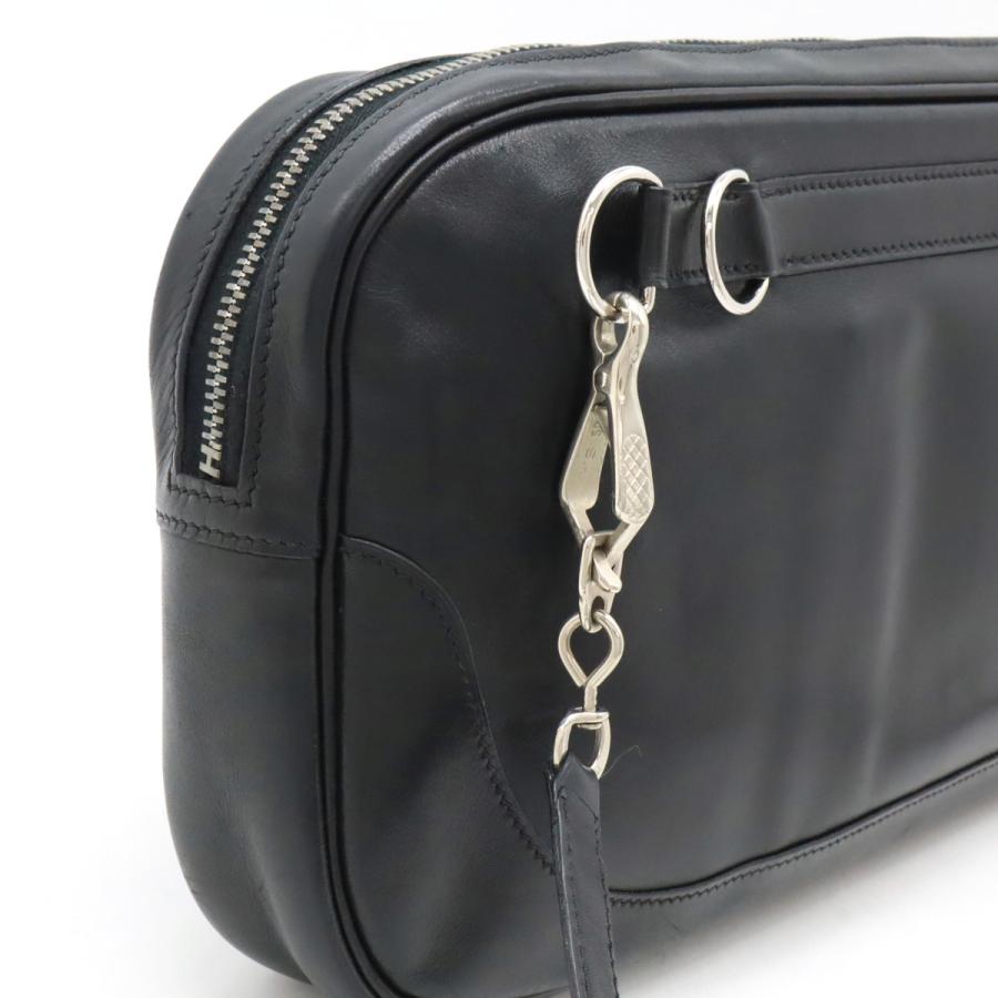 HERMES エルメス ショルダーバッグ 斜め掛け カーフ レザー ブラック 黒 シルバー金具 | HERMES | 06