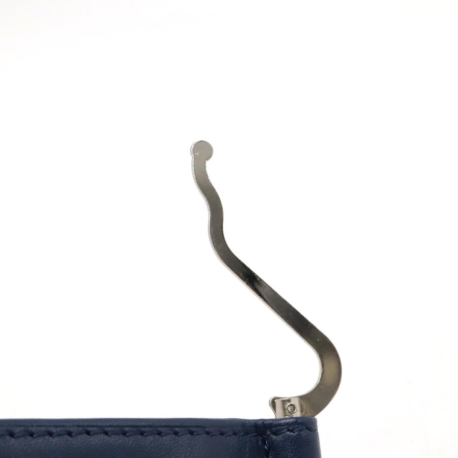 Chopard ショパール 2つ折財布 二つ折り札入れ マネークリップ式 ビルクリップ カードケース 名刺入れ レザー ネイビー 紺 シルバー金具 | Chopard | 06