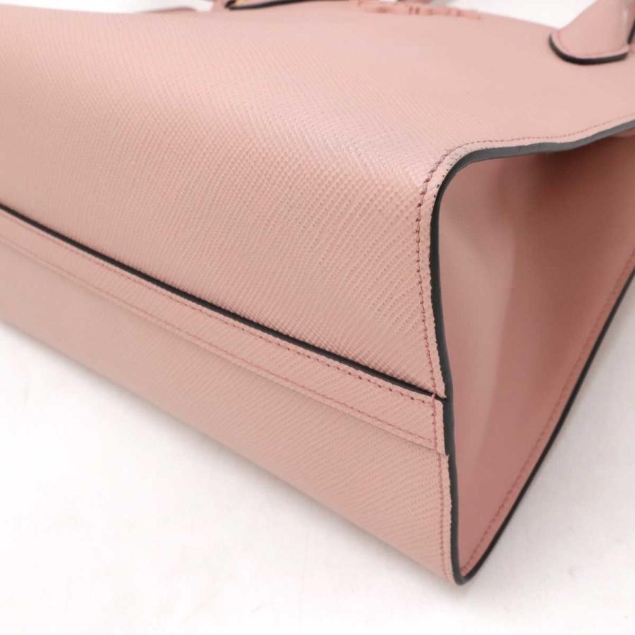 PRADA プラダ モノクローム スモールバッグ ハンドバッグ 2WAY ショルダーバッグ サフィアーノ レザー ピンク ゴールド金具 1BA156 | PRADA | 02