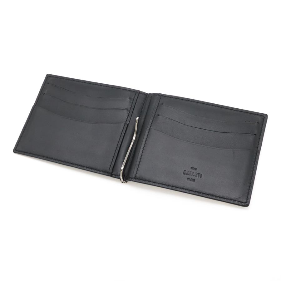 Berluti ベルルッティ フィギュア コンパクトウォレット 2つ折札入れ 二つ折り財布 マネークリップ ビルクリップ スクリットレザー ブラック 黒 | Berluti | 03