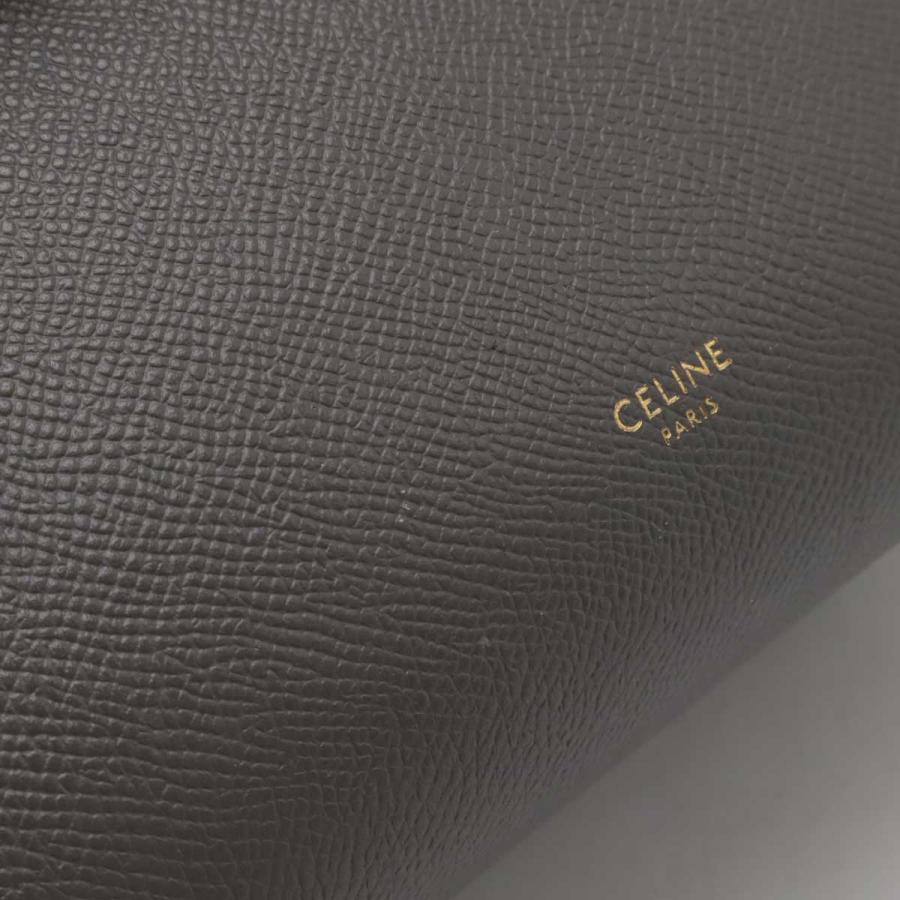 CELINE セリーヌ ベルトバッグ マイクロ ハンドバッグ 2WAY ショルダーバッグ 斜め掛け レザー グレー ゴールド金具 189153 | CELINE | 03