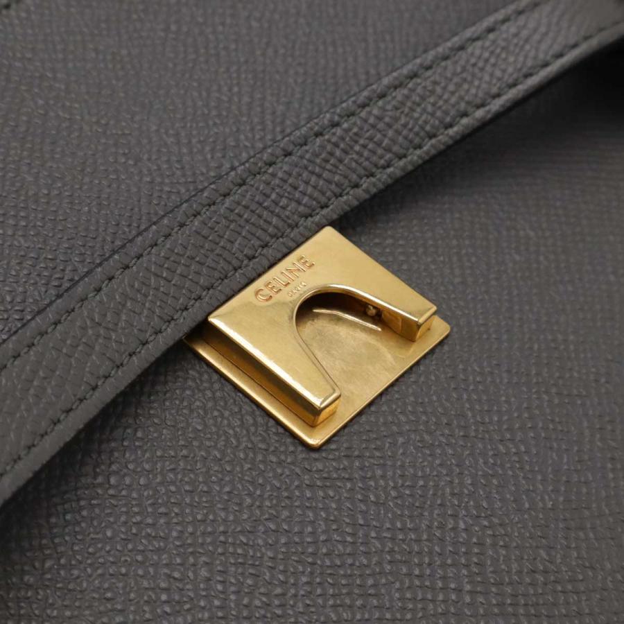CELINE セリーヌ ベルトバッグ マイクロ ハンドバッグ 2WAY ショルダーバッグ 斜め掛け レザー グレー ゴールド金具 189153 | CELINE | 06