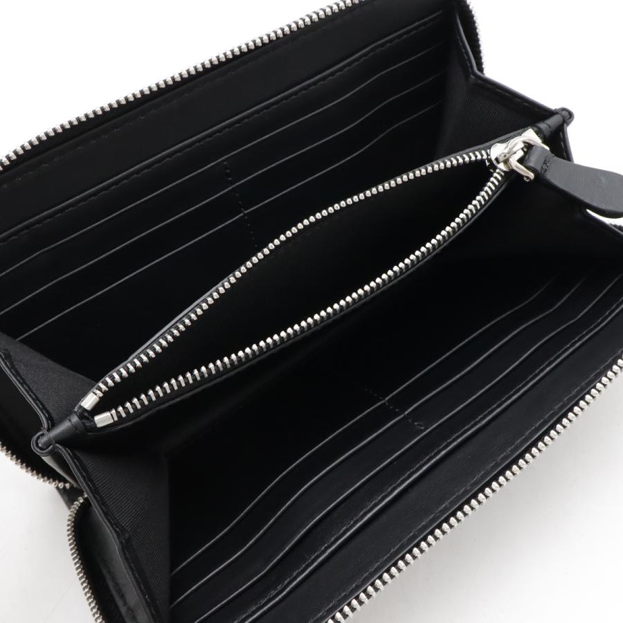 BURBERRY バーバリー ロゴプリント ラウンドファスナー 長財布 レザー ブラック 黒 シルバー金具 8009211 | BURBERRY | 04