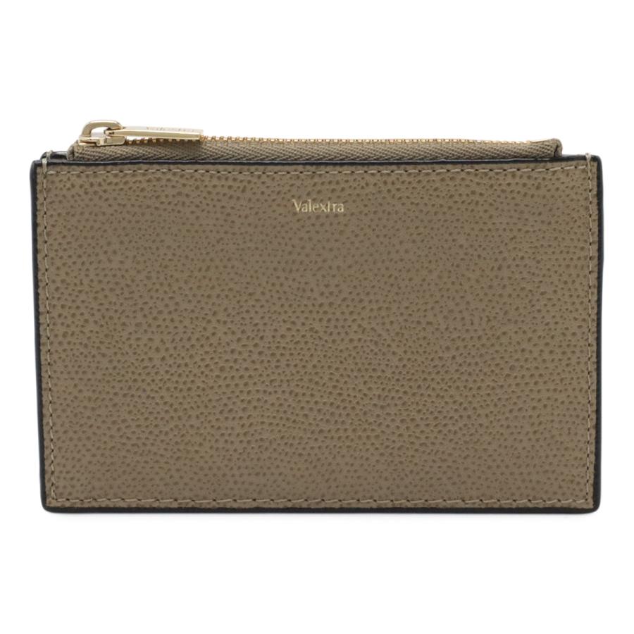 valextra ヴァレクストラ フラグメントケース コインケース カードケース 名刺入れ パスケース レザー グレージュ シルバー金具 | Valextra