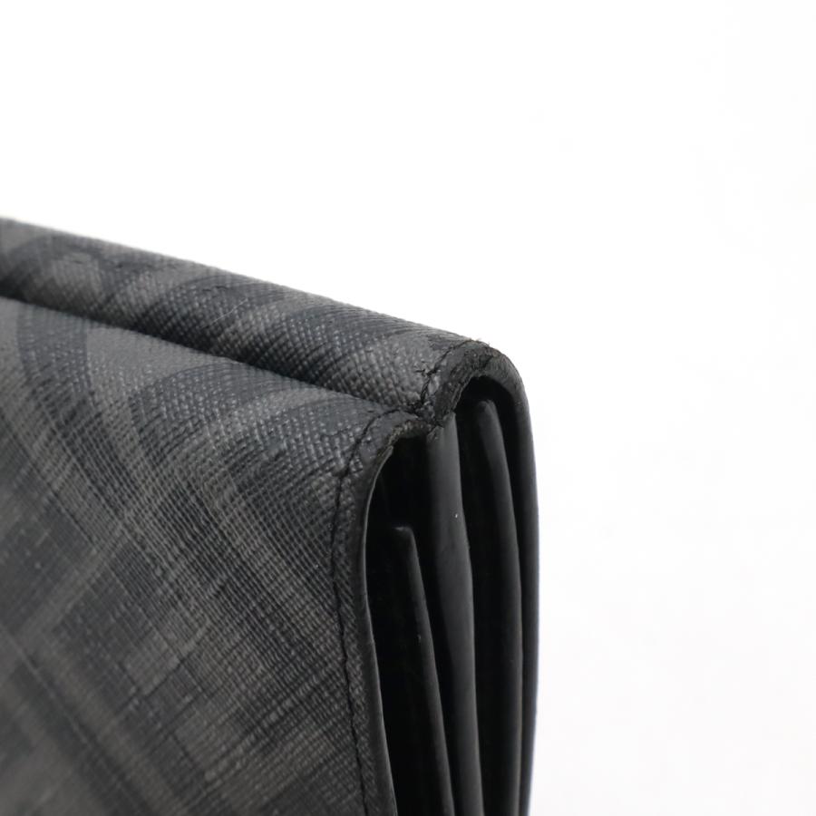 FENDI フェンディ ダイアゴナル ズッカ柄 コンパクトウォレット 3つ折財布 三つ折り長財布 PVC レザー ブラック 黒 イエロー 黄色 グレー 7M0280 | FENDI | 03