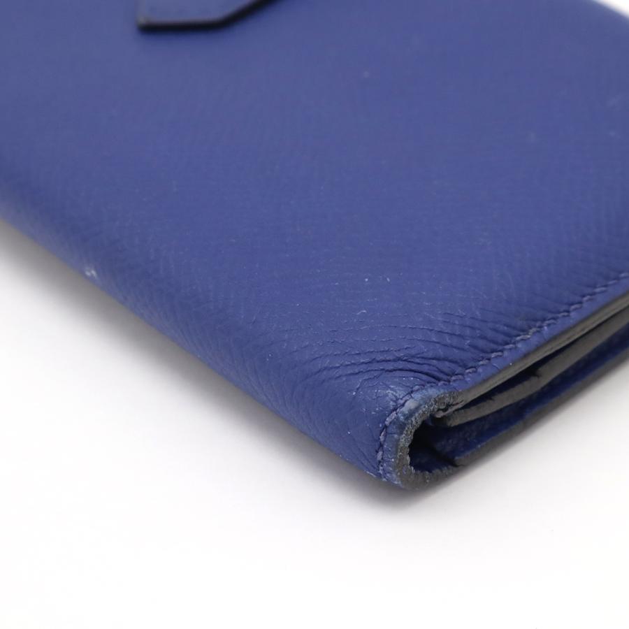 HERMES エルメス ベアンスフレ 2つ折長財布 二つ折り長財布 ヴォーエプソン レザー ブルーエレクトリック 青 シルバー金具 □R刻印 | HERMES | 02