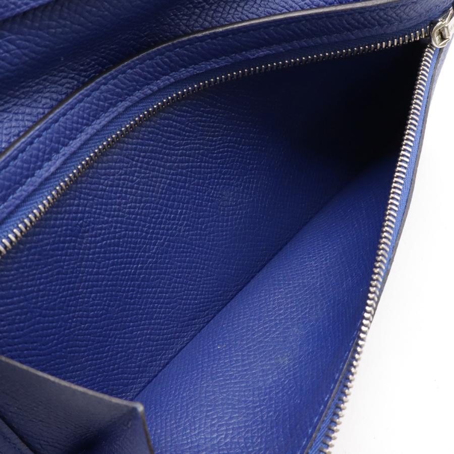 HERMES エルメス ベアンスフレ 2つ折長財布 二つ折り長財布 ヴォーエプソン レザー ブルーエレクトリック 青 シルバー金具 □R刻印 | HERMES | 07