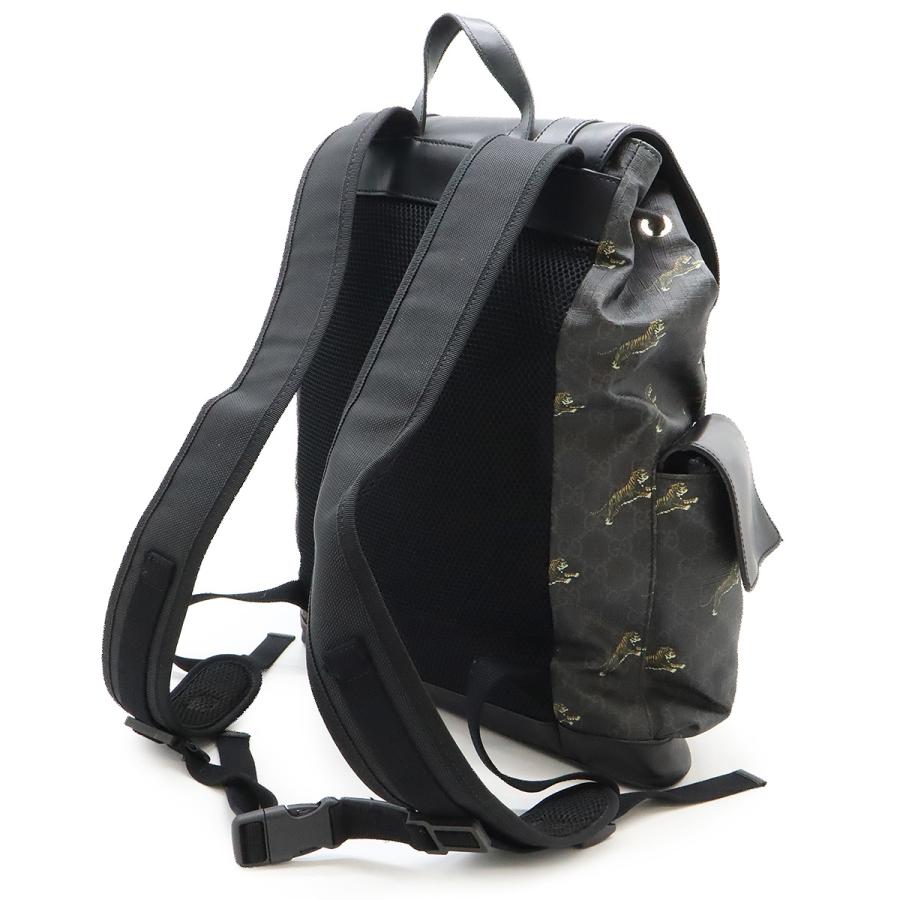 GUCCI グッチ ソフトGGスプリーム シェリーライン バックパック リュックサック タイガー 虎 トラ PVC レザー ブラック 黒 グレー 495563 | GUCCI | 01