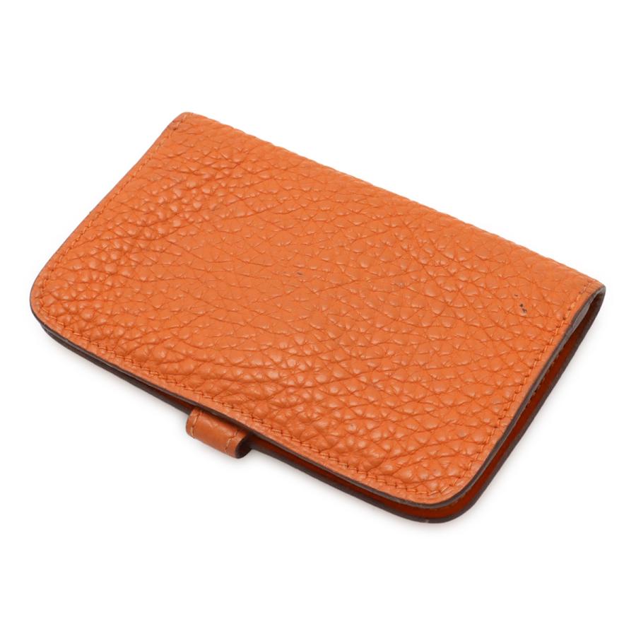 HERMES エルメス ドゴン □W刻印 オレンジ HERMES（エルメス） ドゴン ロング X刻印 オレンジ シルバー金具 トゴ