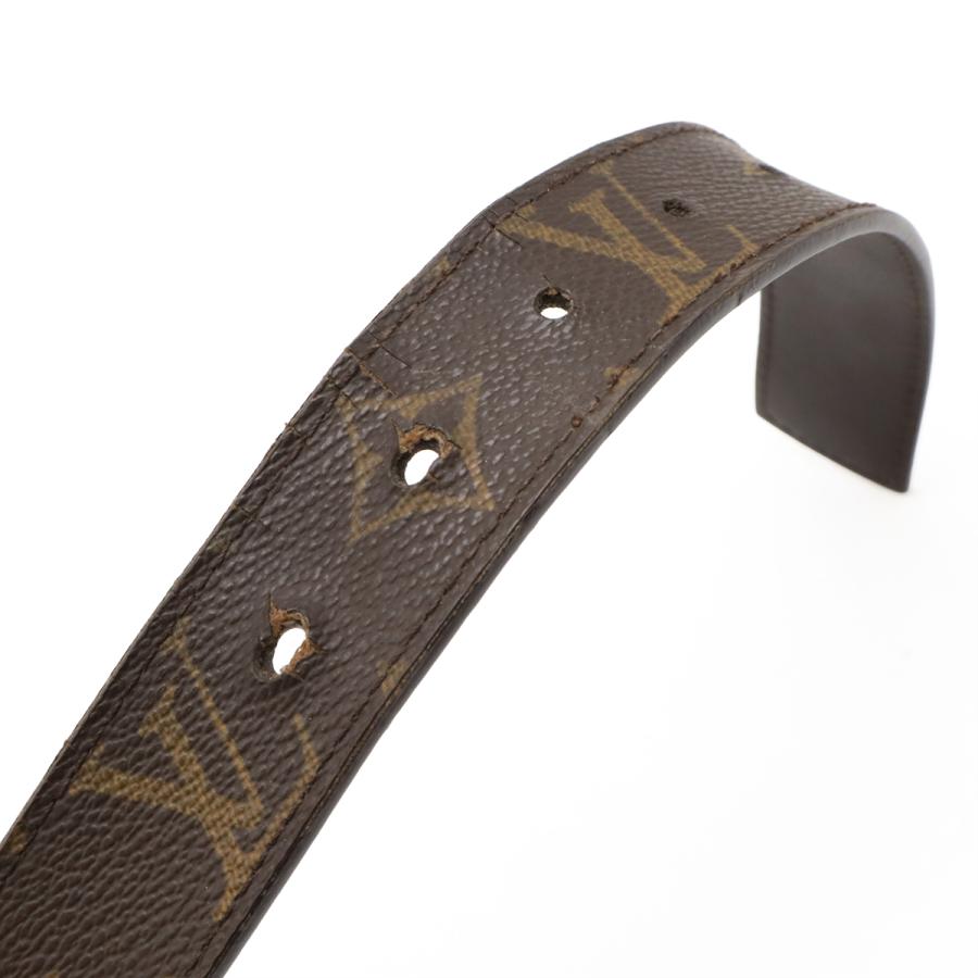 LOUIS VUITTON ルイ ヴィトン モノグラム サンチュール LV カット ベルト メンズ 紳士用 シルバー金具 表記#85 実寸約82.5cm カット済 | LOUIS VUITTON | 05