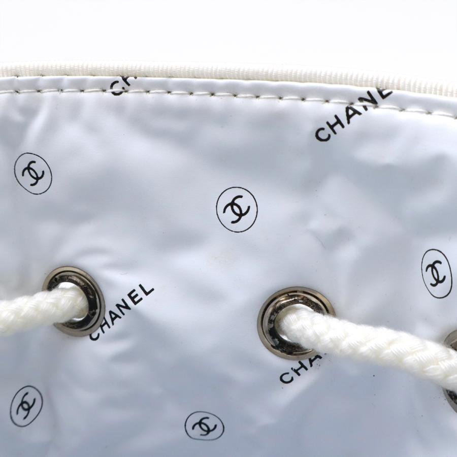 CHANEL シャネル ノベルティ ロゴプリント プールバッグ