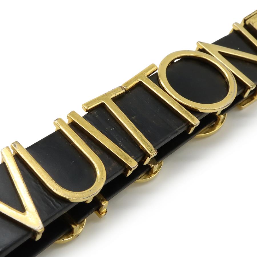 LOUIS VUITTON ルイ ヴィトン ポルトクレ ドラゴンヌ レタリング キーホルダー キーリング バッグチャーム レザー GP ブラック 黒 M68462 | LOUIS VUITTON | 03