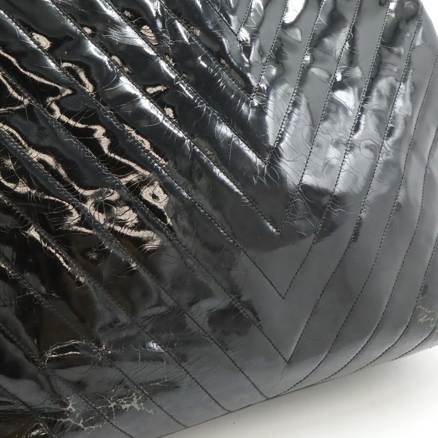 シャネル CHANEL CC ココマーク Vステッチ 肩掛け カバン トートバッグ Wチェーン ショルダーバッグ パテントレザー レッド CHANEL（シャネル） Vステッチ ココマーク トートバッグ チェーン