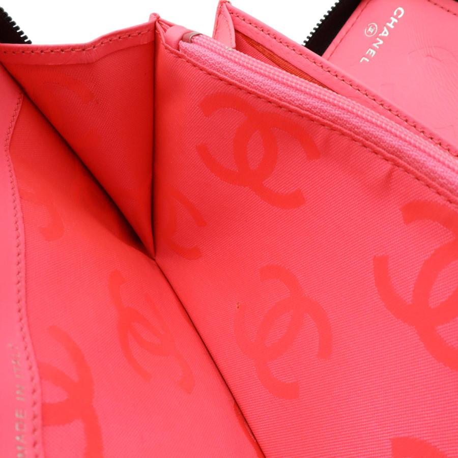 CHANEL シャネル カンボンライン ココマーク ラウンドファスナー 長財布 オーガナイザー レザー ブラック 黒 ホワイト 白 ピンク A48660 | CHANEL | 05