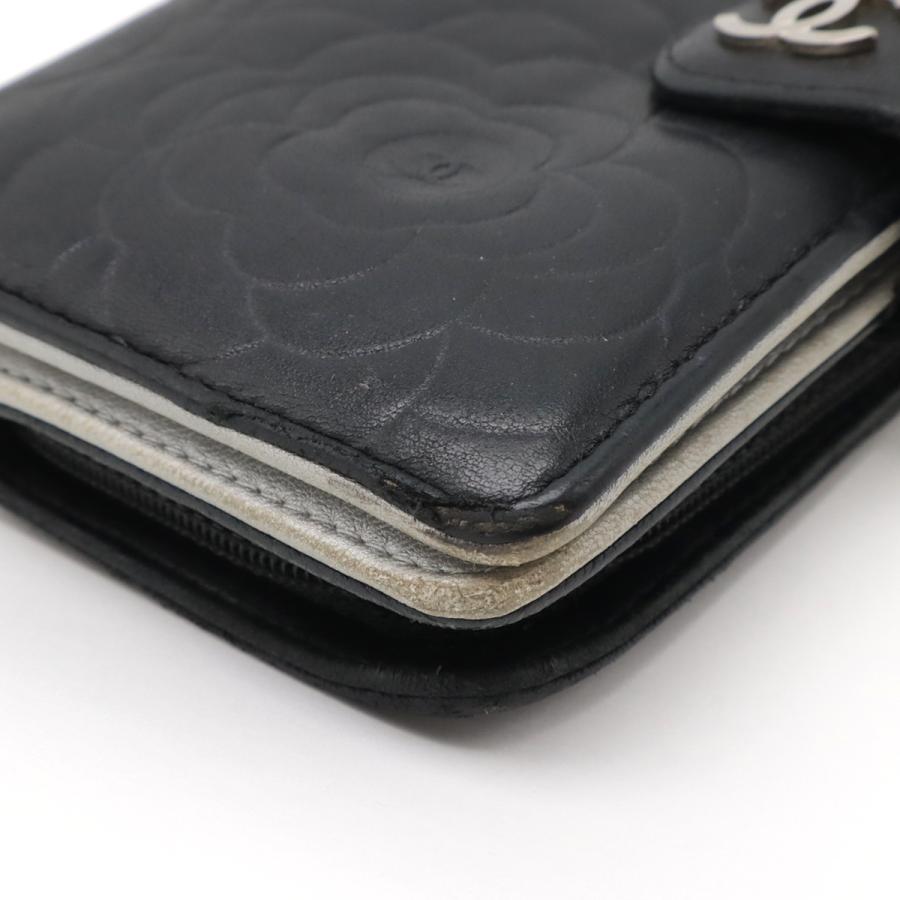 CHANEL シャネル カメリア エンボス ココマーク 2つ折財布 CHANEL（シャネル） カメリア エンボス ココマーク 2つ折財布 二つ折り