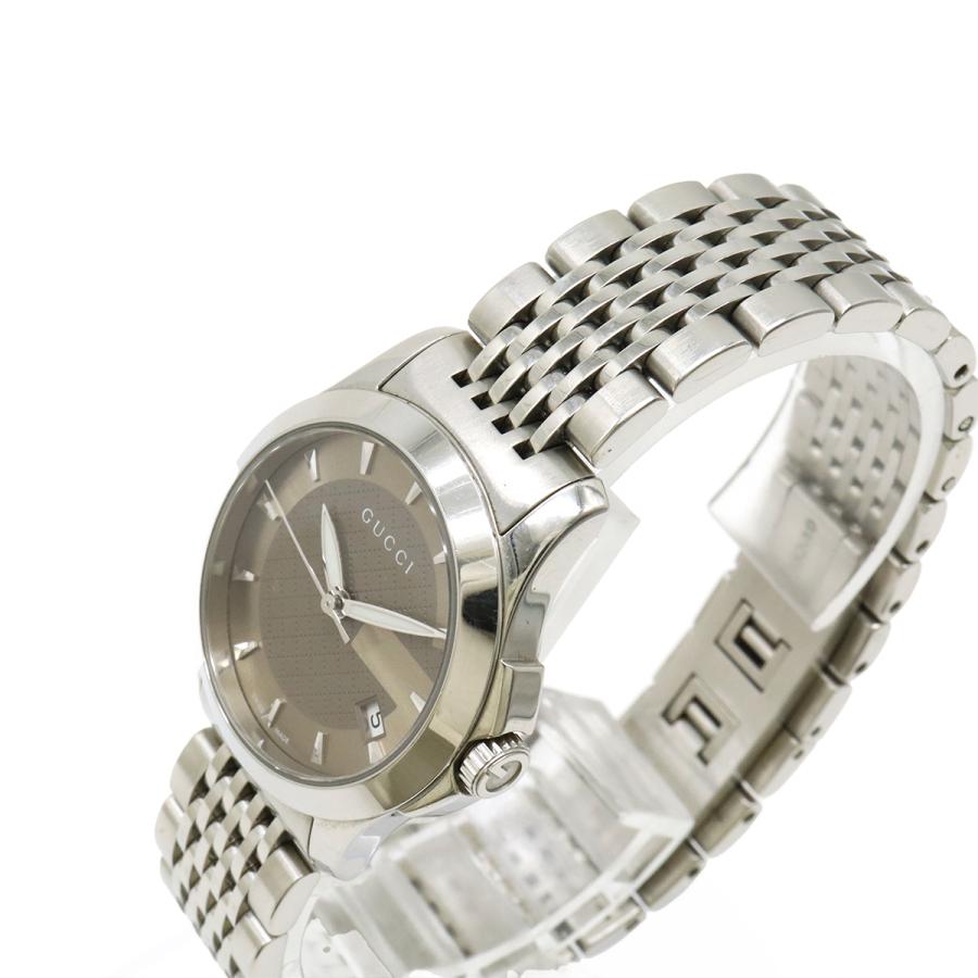 GUCCI グッチ Gタイムレス コレクション GG デイト SS ブラウン文字盤 レディース QZ クォーツ 腕時計 126.5　YA1265007 | GUCCI | 05
