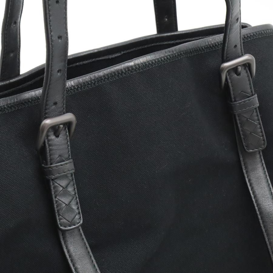 BOTTEGA VENETA ボッテガ ヴェネタ ボッテガベネタ ヴェルニーチェ ベルニーチェ トートバッグ キャンバス レザー ブラック 黒 256763 | BOTTEGA VENETA | 06