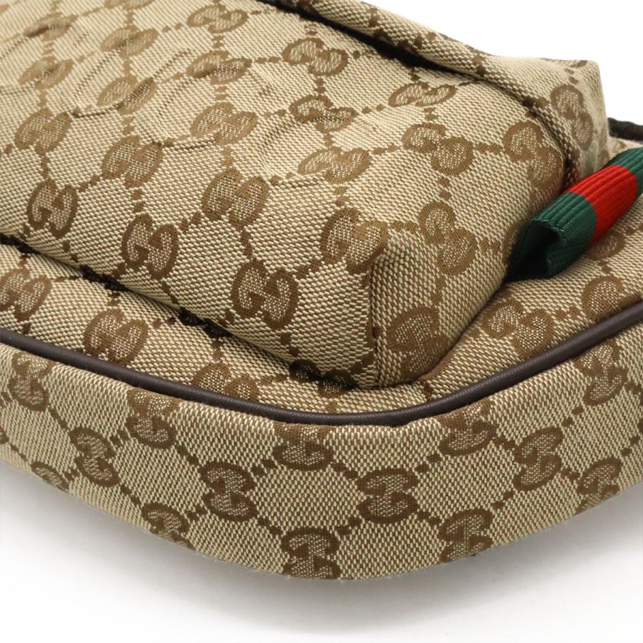 GUCCI グッチ GGキャンバス ラージ スリングバッグ ボディバッグ ウエストバッグ 斜め掛け キャンバス ベージュ ダークブラウン 茶 802096 | GUCCI | 02