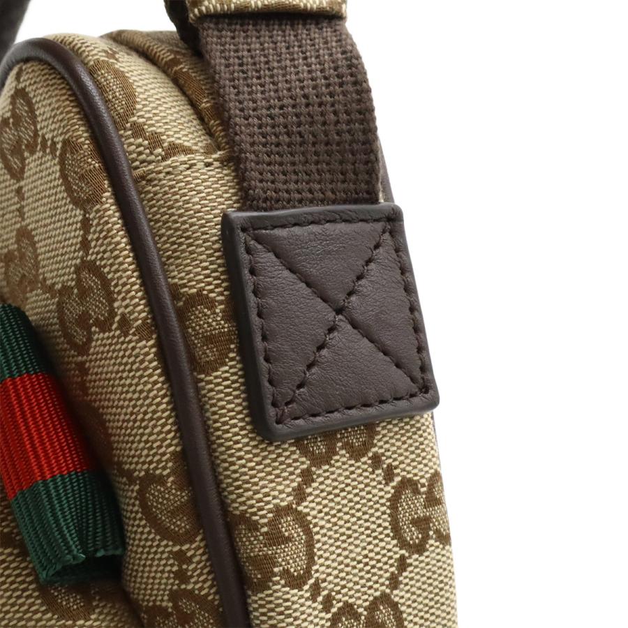 GUCCI グッチ GGキャンバス ラージ スリングバッグ ボディバッグ ウエストバッグ 斜め掛け キャンバス ベージュ ダークブラウン 茶 802096 | GUCCI | 03
