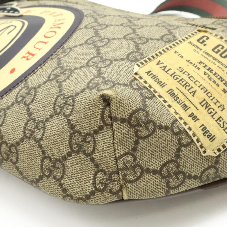 GUCCI グッチ GGスプリーム クーリエ シェリーライン ベルトバッグ ボディバッグ ウエストバッグ アップリケ PVC ベージュ マルチカラー | GUCCI | 02