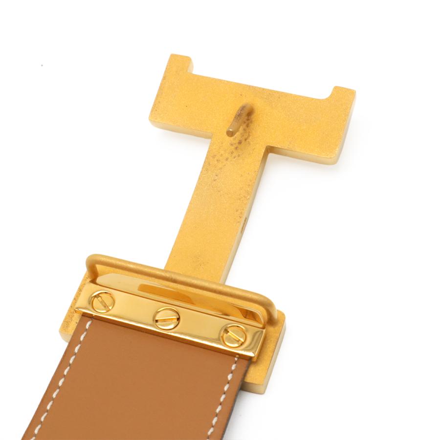 HERMES エルメス コンスタンス Hベルト ラージサイズ リバーシブル クシュベル ボックスカーフ レザー ブラウン キャメル ゴールド金具 | HERMES | 03