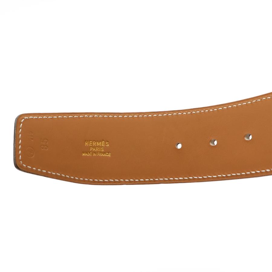 HERMES エルメス コンスタンス Hベルト ラージサイズ リバーシブル クシュベル ボックスカーフ レザー ブラウン キャメル ゴールド金具 | HERMES | 06