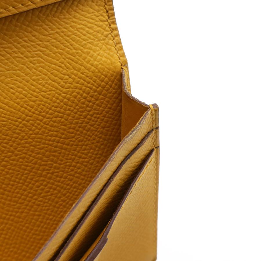 HERMES エルメス ベアンスフレ 2つ折長財布 二つ折り長財布 ヴォーエプソン レザー ジョーヌアンブル 黄色 イエロー ゴールド金具 D刻印 | HERMES | 05