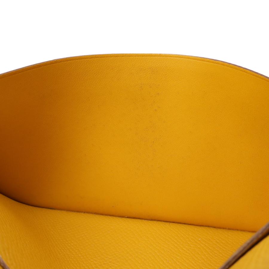 HERMES エルメス ベアンスフレ 2つ折長財布 二つ折り長財布 ヴォーエプソン レザー ジョーヌアンブル 黄色 イエロー ゴールド金具 D刻印 | HERMES | 06
