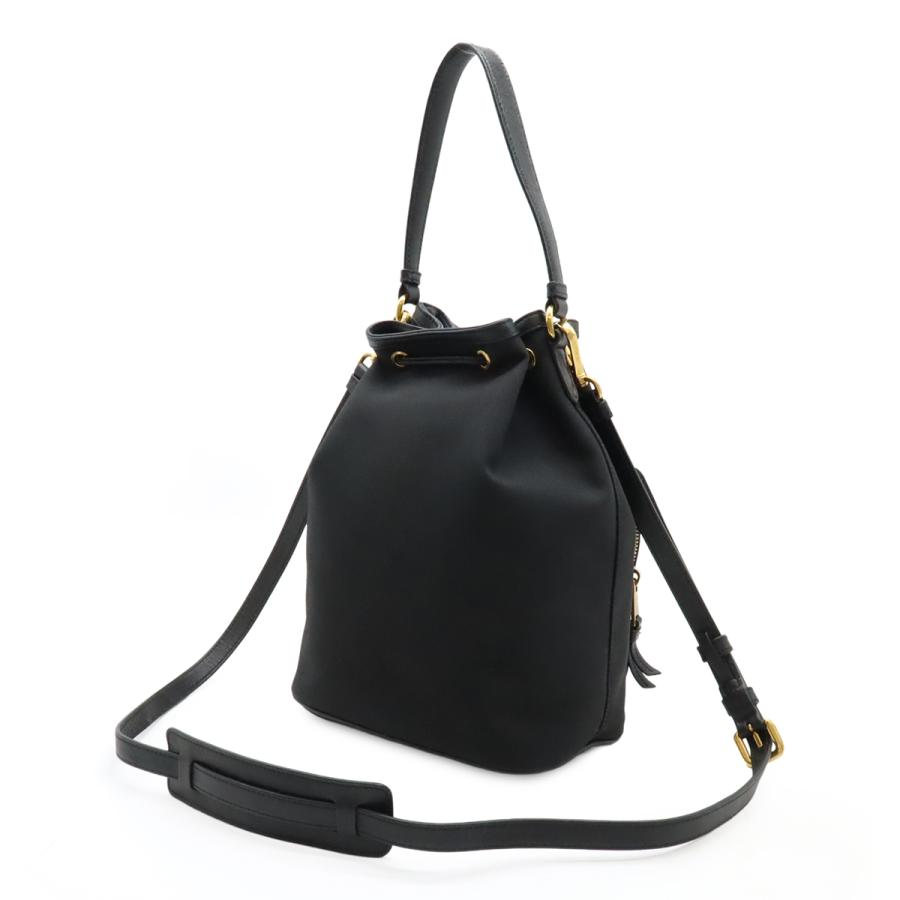 PRADA プラダ ロゴジャガード ハンドバッグ バケットバッグ 巾着 2WAY ショルダーバッグ キャンバス NERO ブラック | PRADA | 01