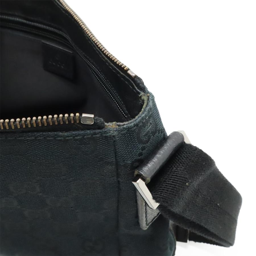 GUCCI グッチ GGキャンバス ショルダーバッグ メッセンジャーバッグ 斜め掛け レザー ブラック 黒 114273 | GUCCI | 07