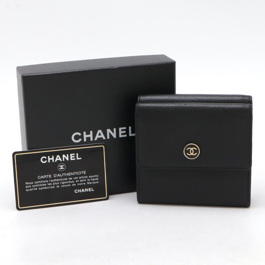 CHANEL（シャネル） ココボタン 3つ折財布 三つ折り Wホック財布