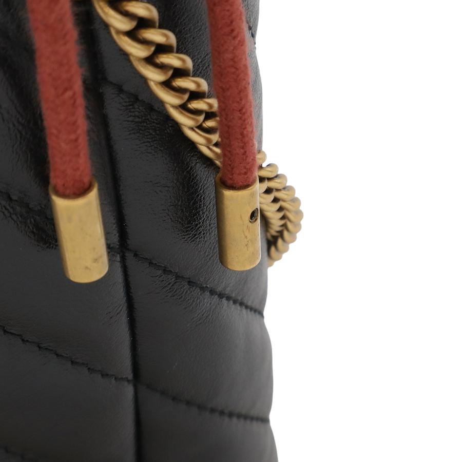 GUCCI（グッチ） GGマーモント ミニ バケットバッグ 巾着型 ショルダー