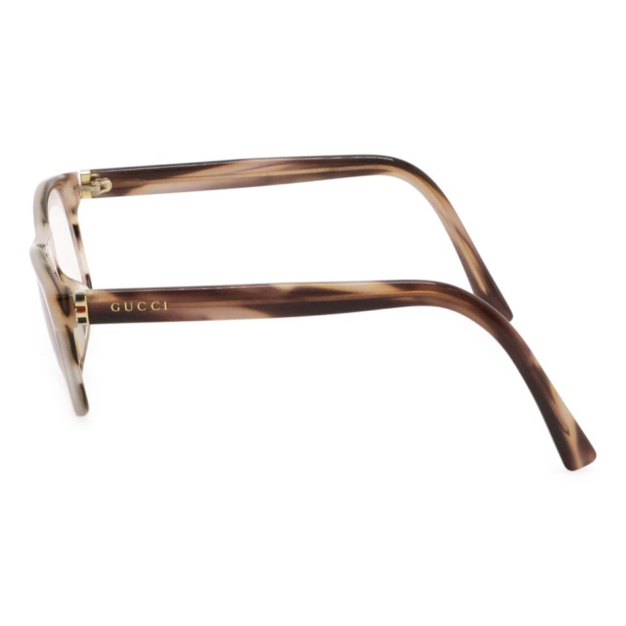 GUCCI グッチ 眼鏡 めがね メガネフレーム 度入り ウェリントンシェリプ ライトブラウン クリアホワイト デミブラウン ゴールド金具 GG0458OA | GUCCI | 01