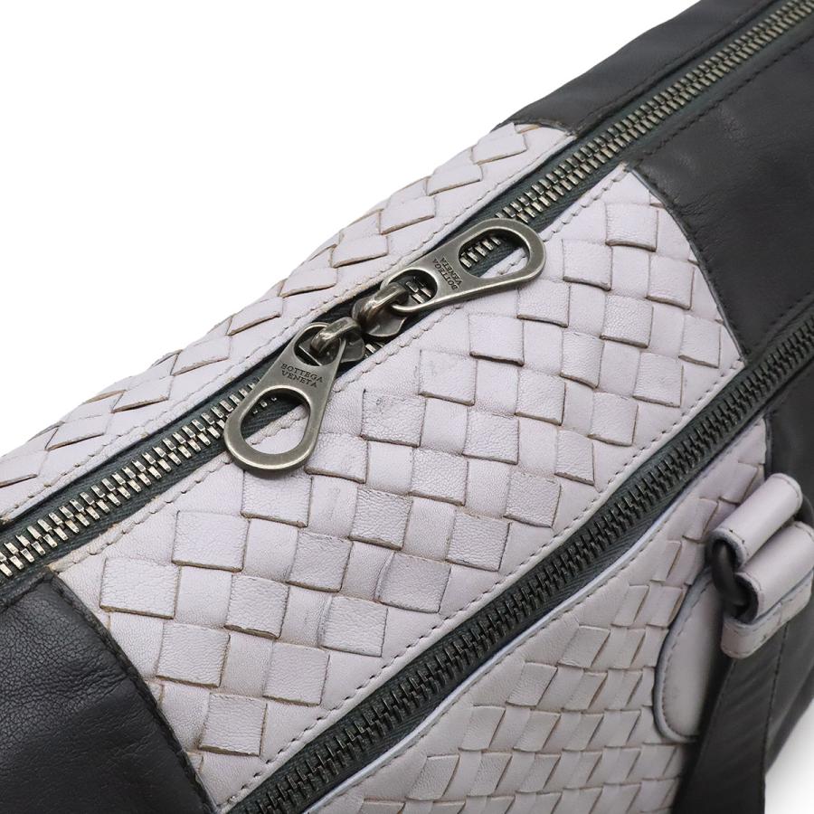 BOTTEGA VENETA ボッテガ ヴェネタ ボッテガベネタ イントレチャート ブリーフケース 2WAY ショルダーバッグ レザー ブラック グレー | BOTTEGA VENETA | 04