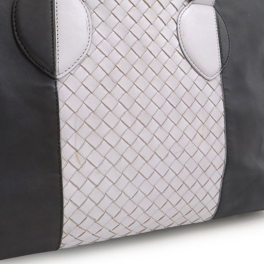 BOTTEGA VENETA ボッテガ ヴェネタ ボッテガベネタ イントレチャート ブリーフケース 2WAY ショルダーバッグ レザー ブラック グレー | BOTTEGA VENETA | 08