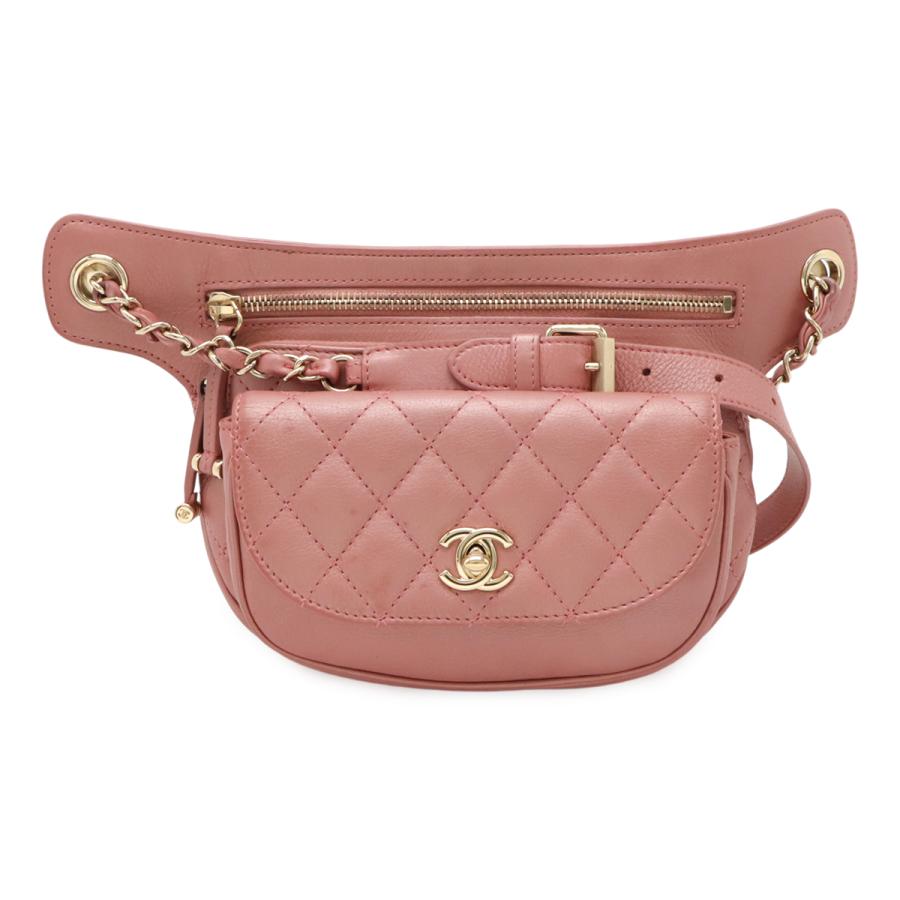 CHANEL / マトラッセ ココマーク ベルトバッグ ウエストバッグ CHANEL（シャネル） マトラッセ ココマーク ベルトバッグ ボディバッグ