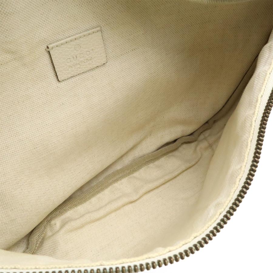 GUCCI グッチ グッチプリント シェリーライン ベルトバッグ ウエストバッグ ウエストポーチ ボディバッグ レザー アイボリー 白 493869 | GUCCI | 06