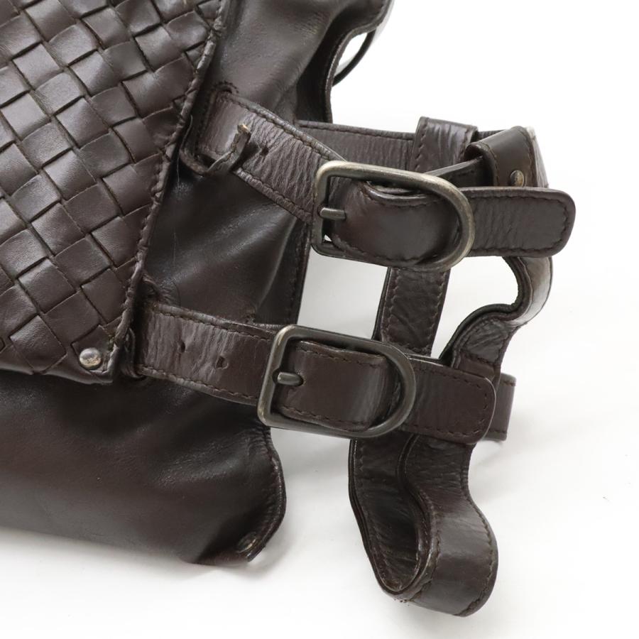 BOTTEGA VENETA ボッテガ ヴェネタ ボッテガベネタ イントレチャート ウエストバッグ ボディバッグ レザー ダークブラウン 茶 121604 | BOTTEGA VENETA | 07
