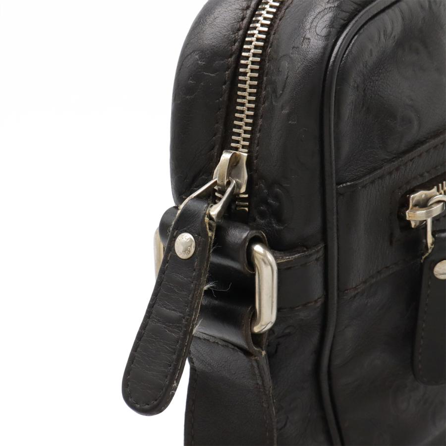 GUCCI グッチ グッチシマ ショルダーバッグ 斜め掛け レザー ブラック 黒 ゴールド金具 201448 | GUCCI | 03