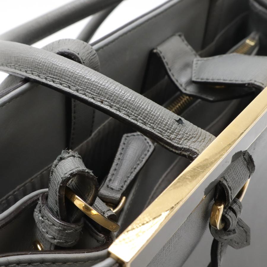 FENDI フェンディ 2JOURS トゥージュール ハンドバッグ 2WAY ショルダーバッグ セミショルダー レザー グレー ゴールド金具 8BH250 | FENDI | 04