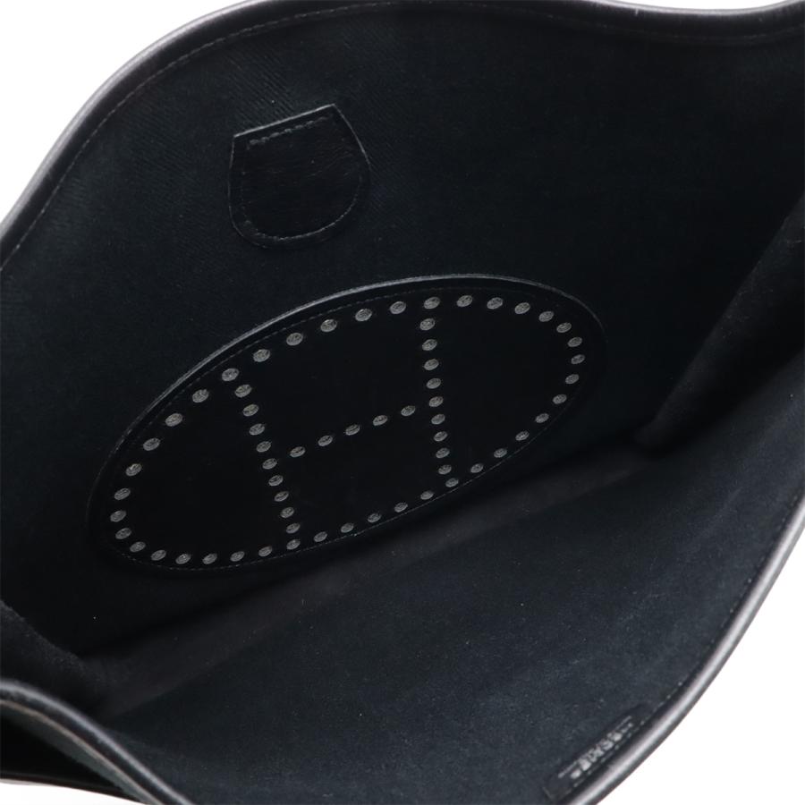 HERMES エルメス エヴリン エブリン II 2 PM ショルダーバッグ 斜め掛けショルダー トワルアッシュ レザー ブラック 黒 □J刻印 | HERMES | 05