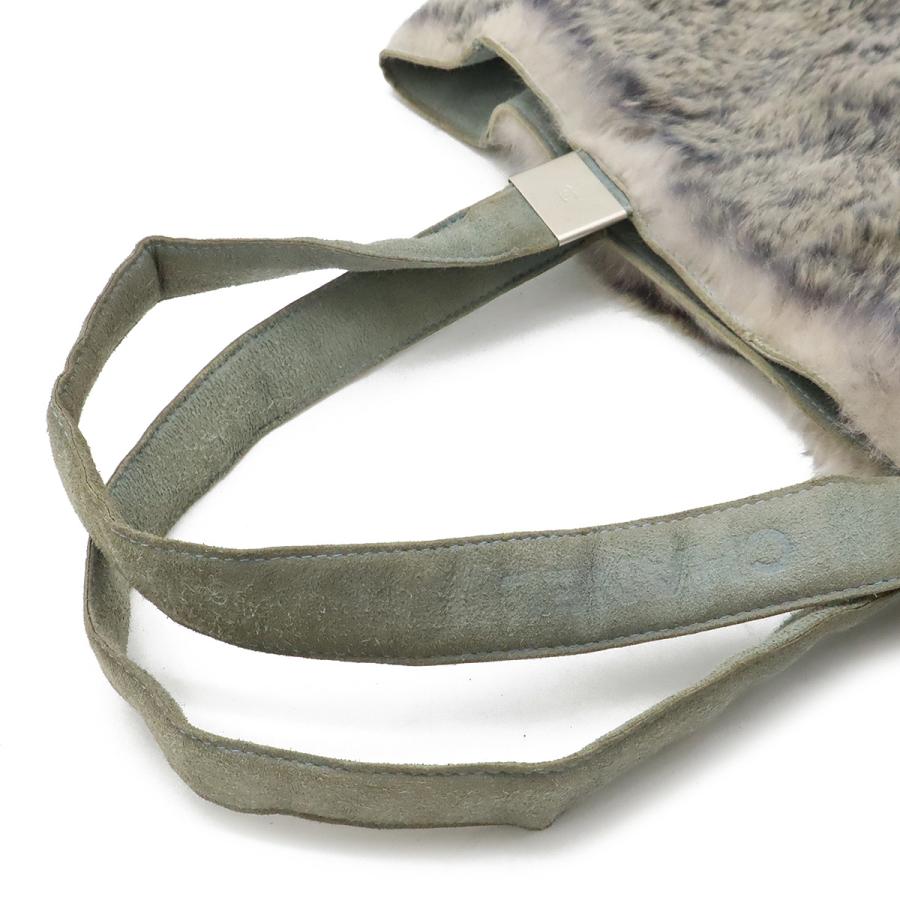 CHANEL シャネル ラパン ラビットファー ココマーク トートバッグ ファートート スエード グレー ベージュ ポーチ付き | CHANEL | 03