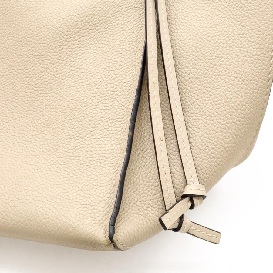 LOEWE ロエベ クッショントート スモール トートバッグ ショルダーバッグ セミショルダー レザー ライトオーツ ベージュ 309.12AA93 | LOEWE | 08