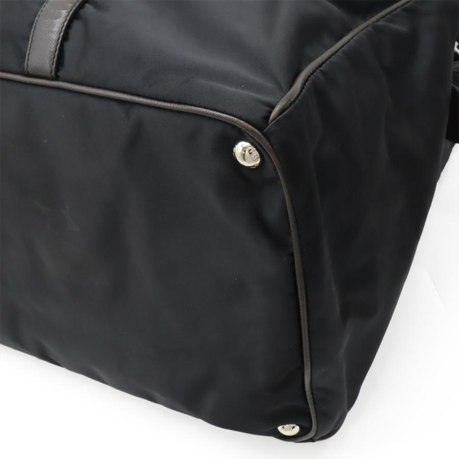 PRADA プラダ ロゴ トラベルバッグ ショルダーバッグ 2WAY ボストンバッグ 旅行カバン ナイロン ジャガード NERO ブラック 黒 シルバー金具 VA0862 | PRADA | 02